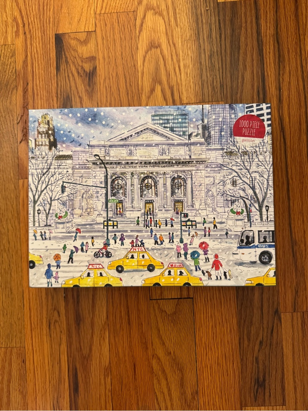 Michael Storrings Winter City Puzzle - Yellow, White, Blue